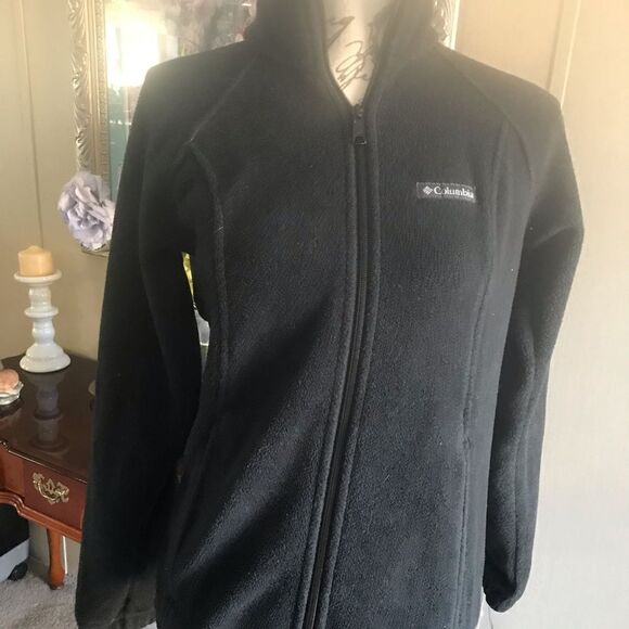 Columbia women’s size small black turtleneck fleece jacket - Picture 5 of 9